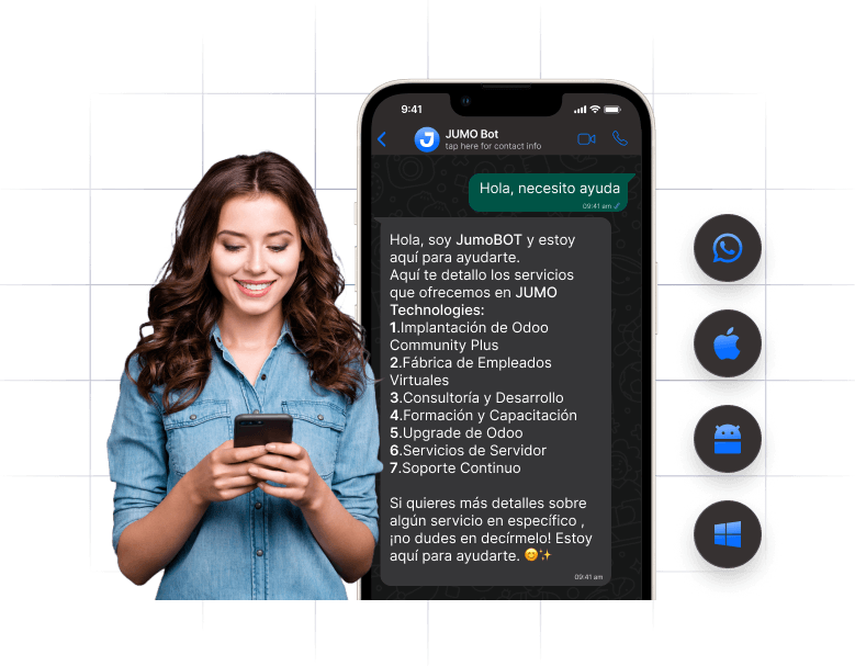 Jumo Odoo Community Plus WhatsApp Chatbot Dark